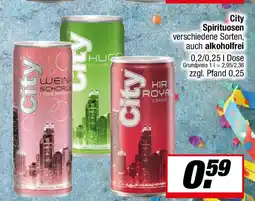 L. STROETMANN GROSSMARKT City Spirituosen verschiedene Sorten, auch alkoholfrei Angebot