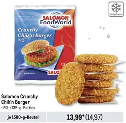 METRO SALOMON FoodWorld Crunchy Chik'n Burger Angebot