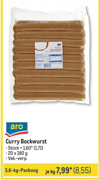 METRO aro Curry Bockwurst Angebot