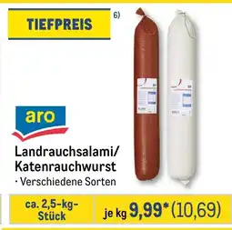 METRO aro Landrauchsalami/ Katenrauchwurst Angebot