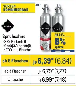 METRO RIOBA Sprühsahne Angebot