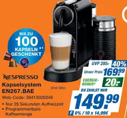 Expert NESPRESSO Kapselsystem EN267.BAE Angebot