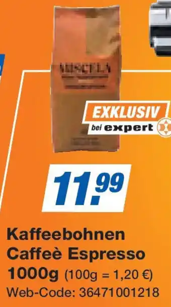 Expert Kaffeebohnen Caffeè Espresso Angebot