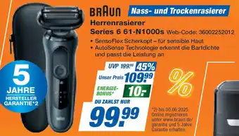 Expert BRAUN Herrenrasierer Series 6 61-N1000s Angebot
