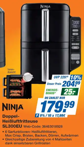 Expert NINJA Doppel Heißluftfritteuse SL300EU Angebot