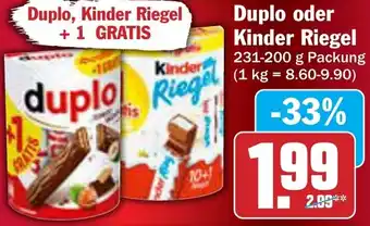 AEZ Duplo oder Kinder Riegel Angebot