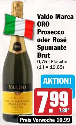 AEZ Valdo Marca ORO Prosecco oder Rosé Spumante Brut Angebot