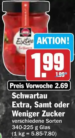 AEZ Schwartau Extra, Samt oder Weniger Zucker Angebot