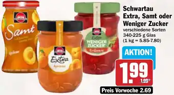 AEZ Schwartau Extra, Samt oder Weniger Zucker Angebot