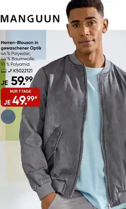 Galeria MANGUUN Herren-Blouson in gewaschener Optik Angebot