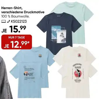 Galeria Herren-Shirt, verschiedene Druckmotive Angebot