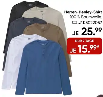 Galeria GLOBE TROTTER Herren-Henley-Shirt Angebot