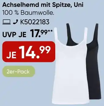 Galeria Speidel Achselhemd mit Spitze, Uni Angebot