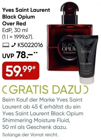 Galeria Yves Saint Laurent Black Opium Over Red Angebot