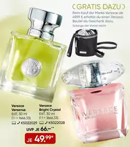 Galeria Versace Versense EdT oder Versace Bright Crystal Angebot