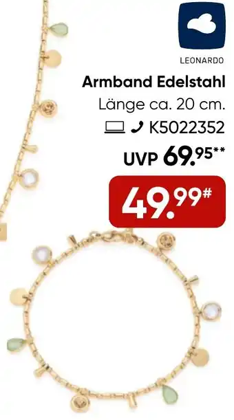 Galeria LEONARDO Armband Edelstahl Angebot