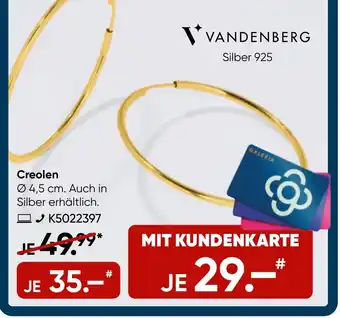 Galeria VANDENBERG Creolen Angebot