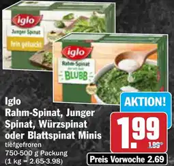 AEZ Iglo Rahm-Spinat, Junger Spinat, Würzspinat oder Blattspinat Minis Angebot