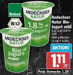 AEZ Andechser Natur Bio Jogurt mild Angebot