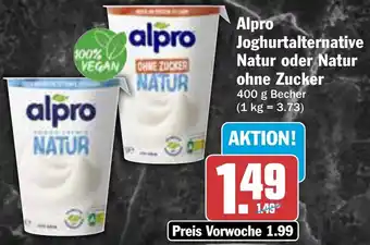 AEZ Alpro Joghurtalternative Natur oder Natur ohne Zucker Angebot