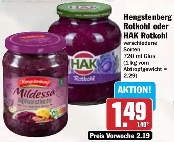 AEZ Hengstenberg Rotkohl oder HAK Rotkohl Angebot