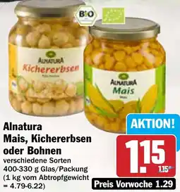 AEZ Alnatura Mais, Kichererbsen oder Bohnen Angebot