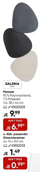 Galeria GALERIA home Platzset Angebot