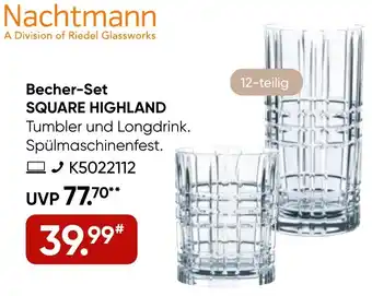 Galeria Nachtmann Becher-Set SQUARE HIGHLAND Angebot