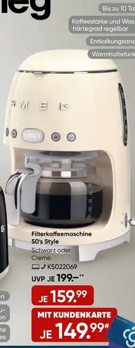 Galeria SMEG Filterkaffeemaschine 50's Style Angebot