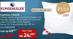 Galeria KÜNSEMÜLLER Kopfkissen CANADA Angebot