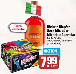 AEZ Kleiner Klopfer Sour Mix oder Mionetto Aperitivo Angebot