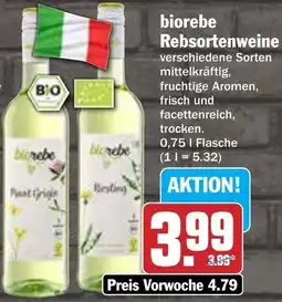 AEZ biorebe Rebsortenweine Angebot