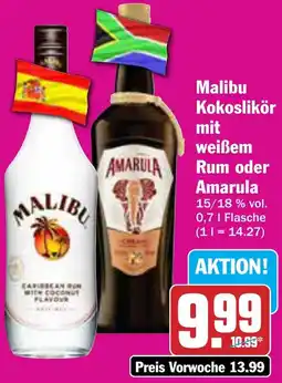 AEZ Malibu Kokoslikör mit weißem Rum oder Amarula Angebot