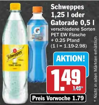 AEZ Schweppes oder Gatorade Angebot