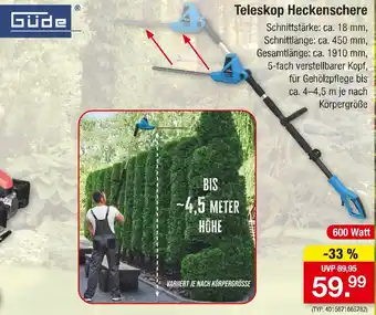 Zimmermann Güde Teleskop Heckenschere Angebot