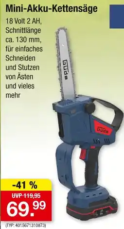 Zimmermann Güde Mini-Akku-Kettensäge Angebot