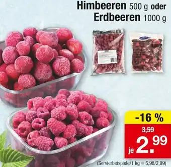 Zimmermann Himbeeren oder Erdbeeren Angebot