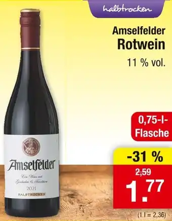 Zimmermann Amselfelder Rotwein Angebot