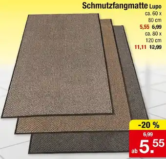 Zimmermann Schmutzfangmatte Lupo Angebot