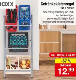 Zimmermann EASYmaxx Getränkekistenregal für 3 Kisten Angebot