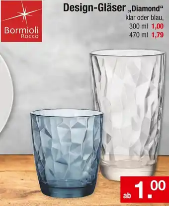 Zimmermann Bormioli Rocco Design-Gläser ,,Diamond“ Angebot