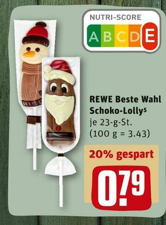 REWE Rewe beste wahl schoko-lolly Angebot
