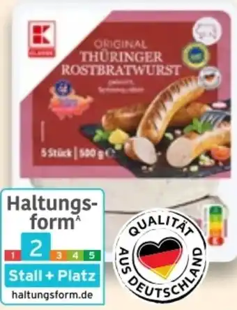 Kaufland K-Classic Original Thüringer Rostbratwurst Angebot