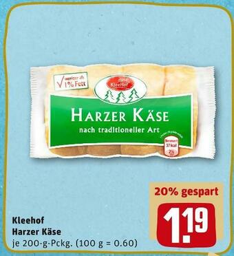 REWE Kleehof harzer käse Angebot