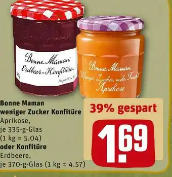 REWE Bonne maman weniger zucker konfitüre oder konfitüre Angebot