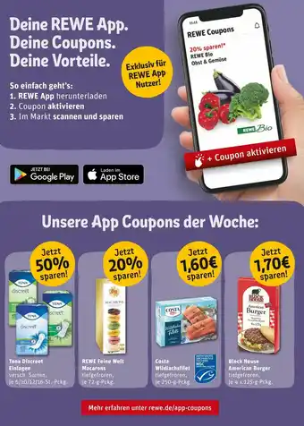 REWE Rewe app coupons Angebot