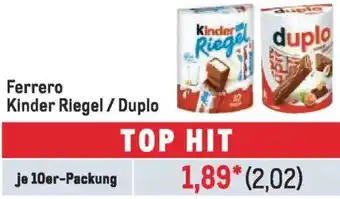 METRO Ferrero Kinder Riegel / Duplo Angebot