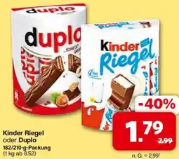 Famila Nord West Kinder Riegel oder Duplo Angebot