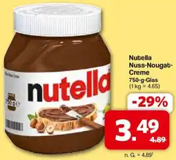 Famila Nord West Nutella Nuss-Nougat Creme Angebot