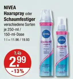 V Markt Nivea haarspray oder schaumfestiger Angebot